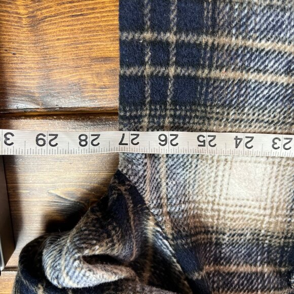 Kittenish Women's Oversized Button-Up Shacket Shirt X-Large Navy & Beige - Picture 6 of 8